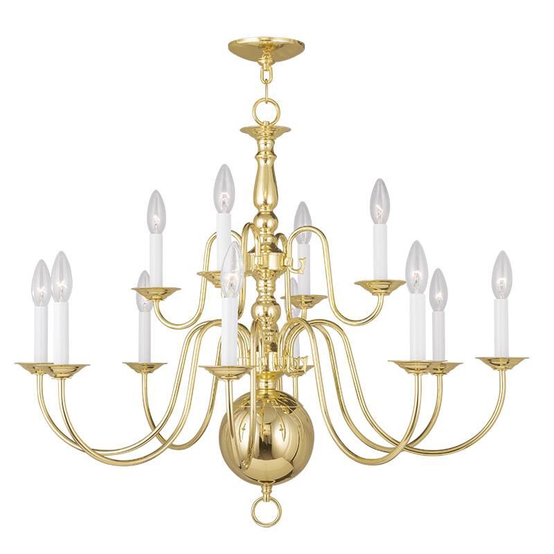 Williamsburgh 32 Inch 12 Light Chandelier by Livex Lighting